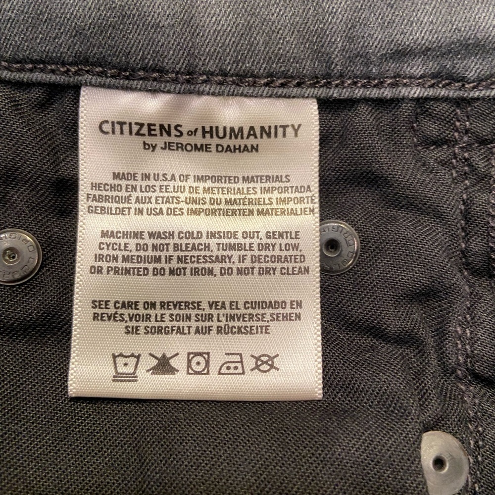 Citizens of Humanity, Rocket, High Rise, skinny, black Jeans, studs, size 28 - Picture 6 of 11